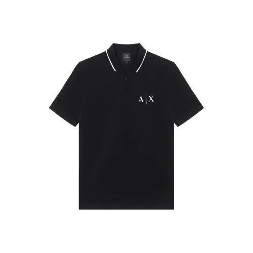 ARMANI EXCHANGE Мужская черная поло рубашка