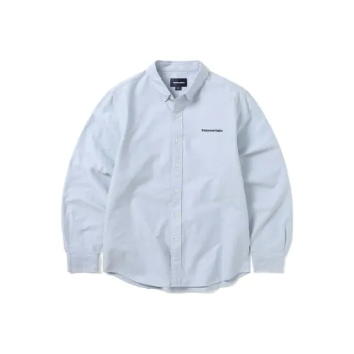 Thisisneverthat SS24 T Logo Oxford Shirt Unisex Blue Thisisneverthat SS24 T Логотип Оксфорд Рубашка Унисекс Синий