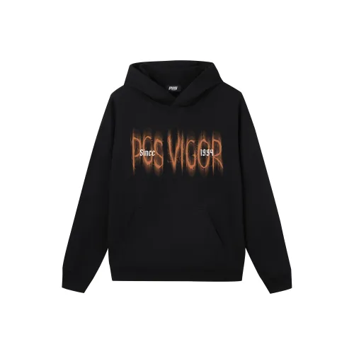 PJ's Vigor Готический шрифт с логотипом принт на свитшоте унисекс