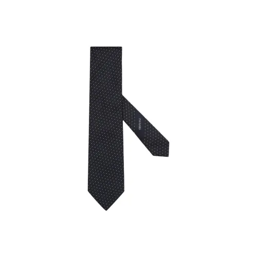 Zegna Тутовый шелк Полиэстер Волокно Галстуки Мужской Полночный синий