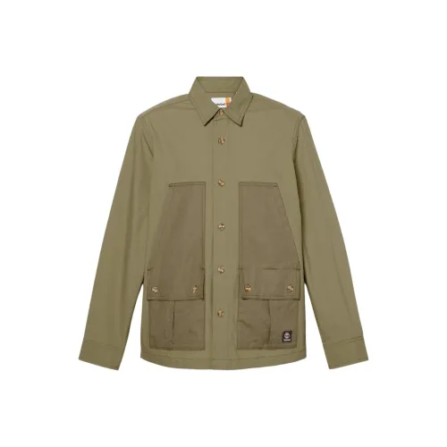 Timberland Рубашка Мужская Армейская Зеленая