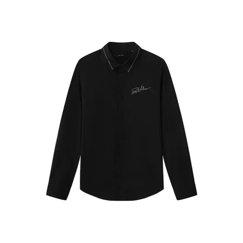 DAVID NAMAN Мужские черные рубашки