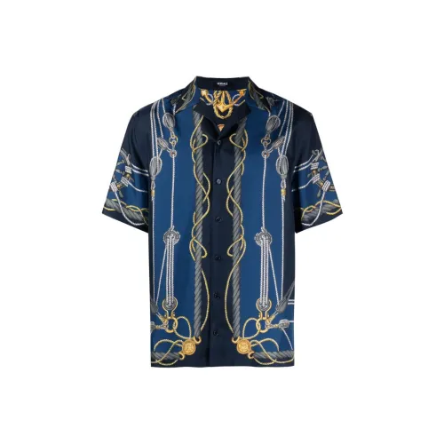 VERSACE Мужские Синие Рубашки