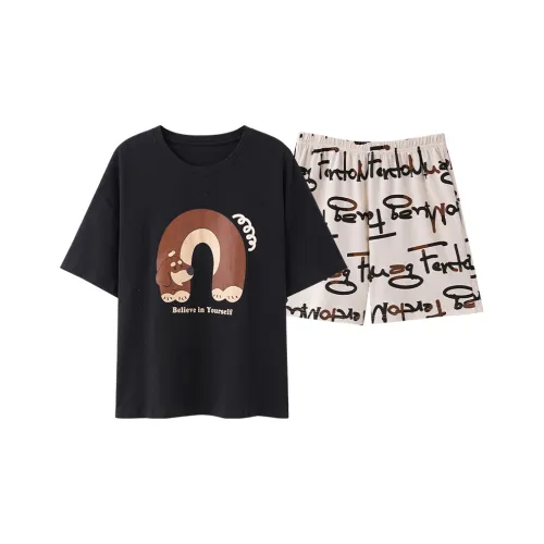 CHUDUAN Пижамный комплект женский черный