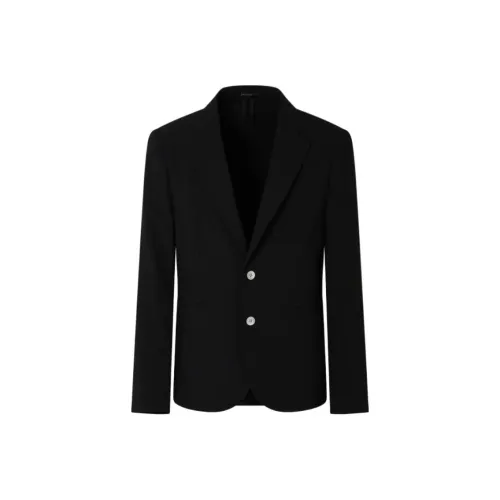 EMPORIO ARMANI SS25 Бизнес-костюм Пальто Мужской Полночь Звездный Черный