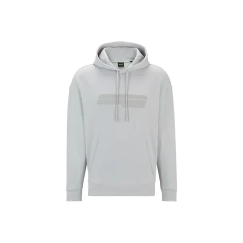 Hugo Boss Relaxed Fit Толстовка с логотипом Artwork Sweatshirt Мужская Серый