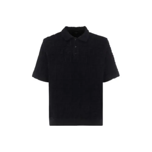 FENDI SS22 Поло Мужское Черное