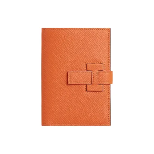 HERMES New H Passant Epsom Телячья кожа Кошелек Унисекс 93 Апельсин Оранжевый Hermes Апельсин