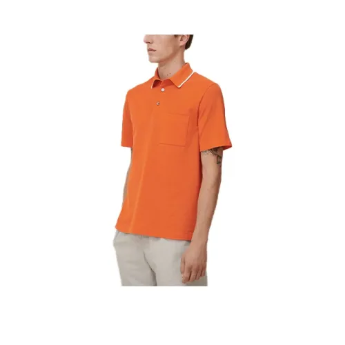 Оранжевая мужская поло Hermes