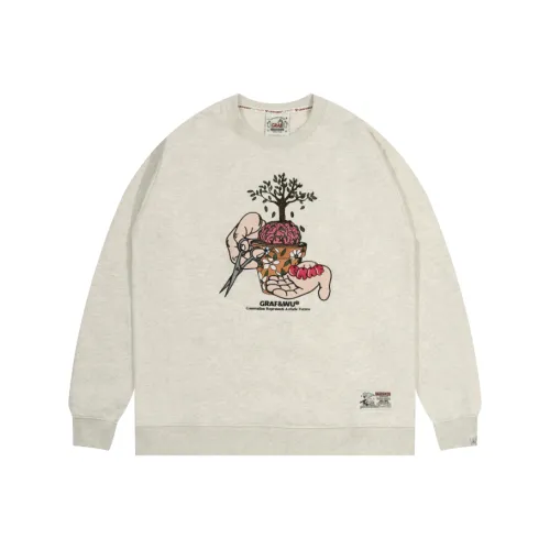 GRAF Овсяный Серый Harvest Brain Terrarium Круглый Воротник Свитшот Мужские Толстовки