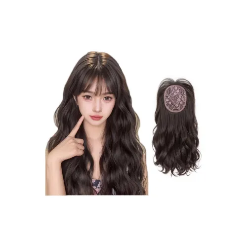 QIYEXUE Сетка Бесплатно Водная рябь Длинный Кудрявые Волосы Парик Примерно 50 см