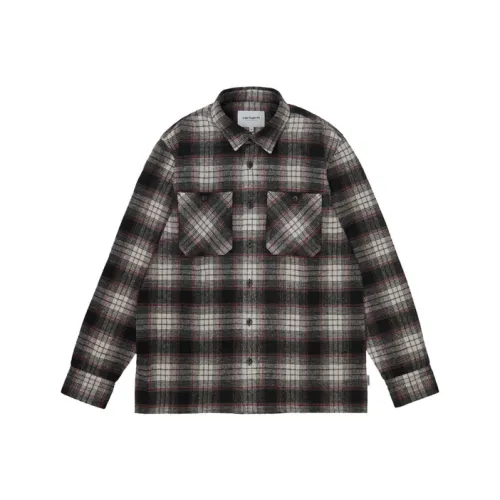 Carhartt WIP Мужские рубашки красного и серого цвета