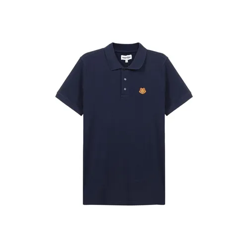 KENZO Classic Tiger Head Темно-синий Мужская Рубашка Поло