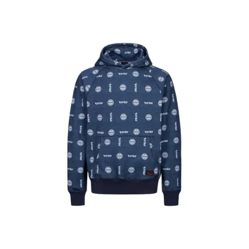 EVISU Джинсовый Синий Монограмма Мужские Толстовки
