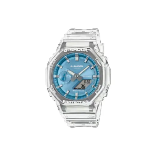 CASIO 2100 Collection Кварцевый механизм Смольный ремешок Часы унисекс Синий циферблат