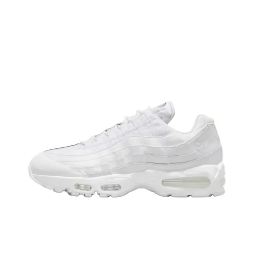 Nike Air Max 95 Устойчивые к истиранию Низкие Беговые кроссовки Унисекс Белые