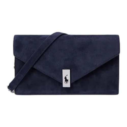 Ralph Lauren Сумка через плечо из коровьей кожи кошелек женский темно-синий