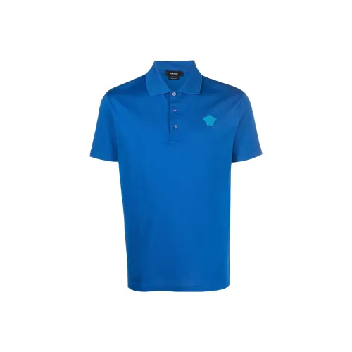 VERSACE SS22 Поло Мужское Синее
