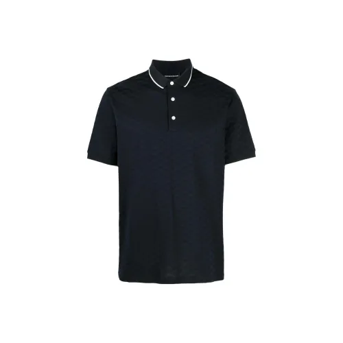 EMPORIO ARMANI Темно-синяя мужская поло рубашка
