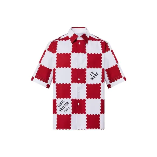 LOUIS VUITTON Рубашка Мужская Красная Белая