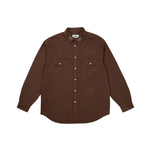 PALACE SS24 FLEXUS Рубашка Nice Коричневый Унисекс Коричневый