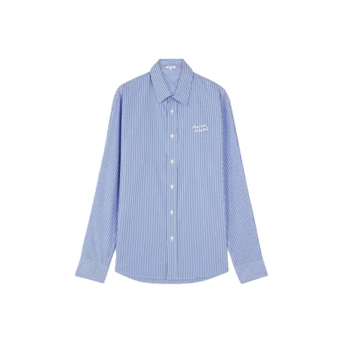 Maison Kitsune Небесно-голубой Мужские Рубашки