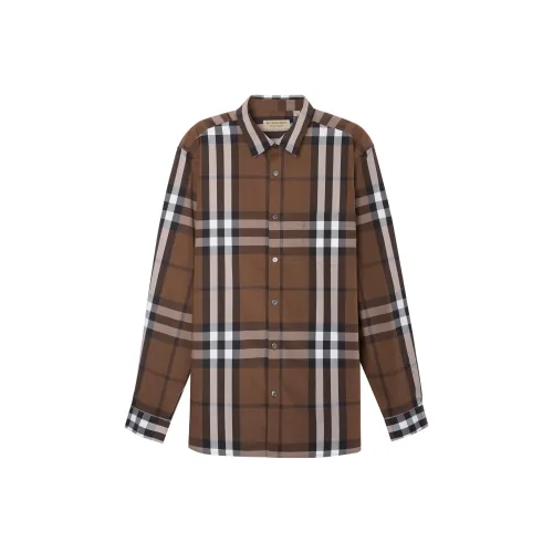 Burberry Рубашка Мужская Темно-Коричневая