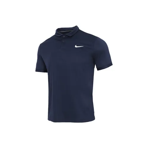 Nike Dri Fit Темно-синий Синий Мужское Поло