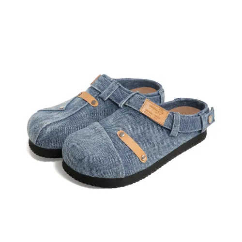 TTKJ Шов Stud Slip-resistant Домашние тапочки Женские Джинсовый синий