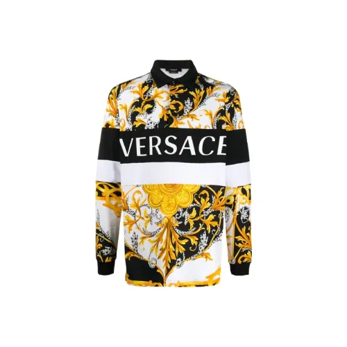 VERSACE Желтое унисекс-поло