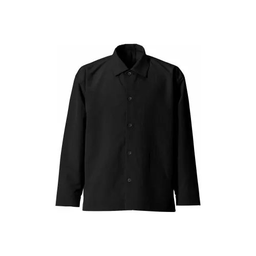 Homme Plissé Issey Miyake Черные Мужские Рубашки