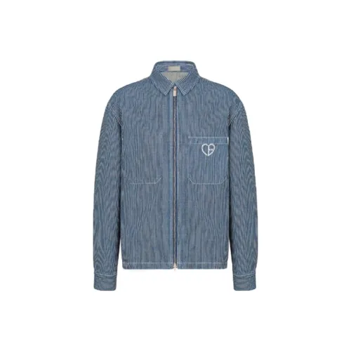 DIOR Quarterly New Products Синий Мужской Рубашки