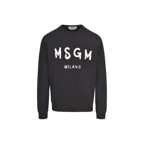 MSGM Черные Мужские Свитшоты