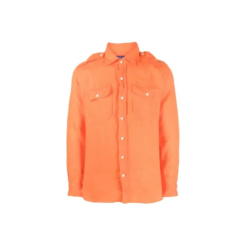 Ralph Lauren Purple Label Рубашка Мужская Морковный Апельсин