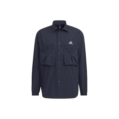 Adidas Ink Синий Мужская Рубашка