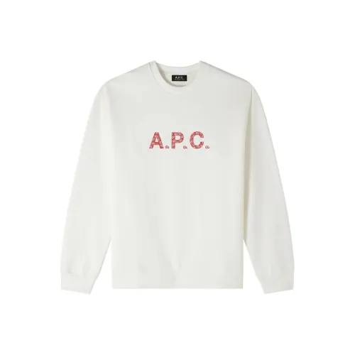 A.P.C. Joint Paragraph Белый Мужской Свитшот