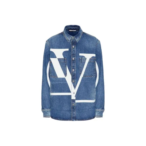 Valentino Рубашка Мужская Темно-Синяя