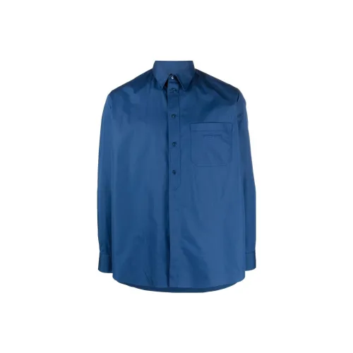 FENDI Blue Men's Shirts FENDI Синий Мужские Рубашки