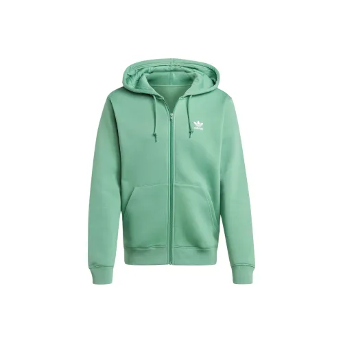 Adidas Originals Essential Trefoil Essentials Full Zip Hoodie Толстовка Мужской Зеленый