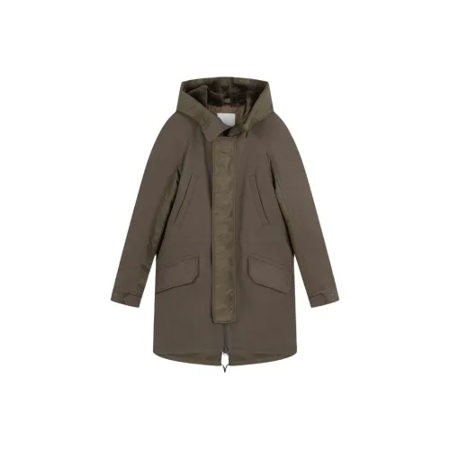 SALOMON Yves Пальто Мужское Оливково-зеленый
