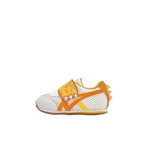 Asics Cotla Устойчивый к истиранию Анти KICK Дышащий Низкий Топ Обувь для малышей Белый и оранжевый Infant And Toddler