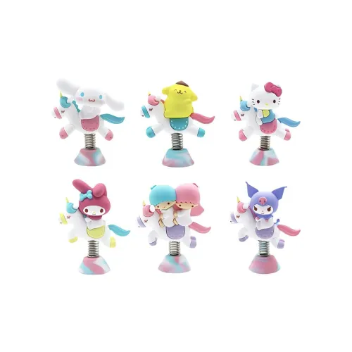 Санрио Hello Kitty Big Ear Собака Kulumy Cartoon Cute Карусель Коллекция Слепые коробки Один Mystery Коробка Целая коробка 6 шт