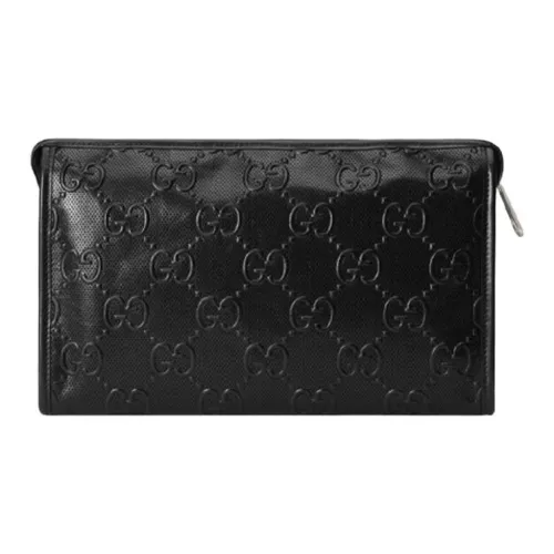 GUCCI Кожа Косметичка Сумка для туалетных принадлежностей Клатч Унисекс Черный