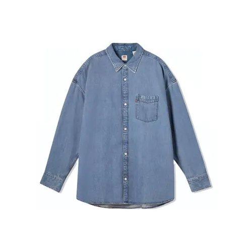 Levis Blue Men's Shirts Левис Синие Мужские Рубашки