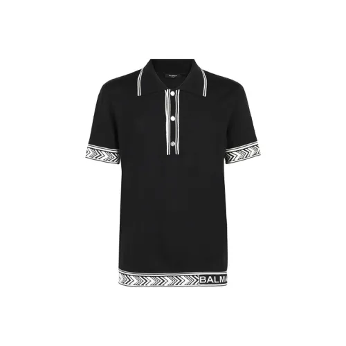 BALMAIN Мужская черная поло