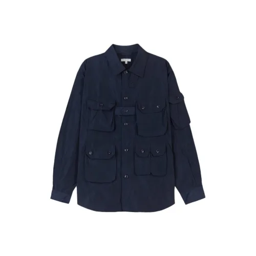 Engineered Garments Collaboration Мужская рубашка морского синего цвета