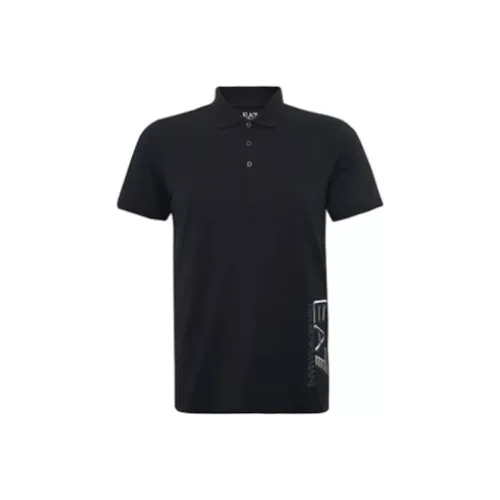 EMPORIO ARMANI EA7 Черная мужская поло рубашка