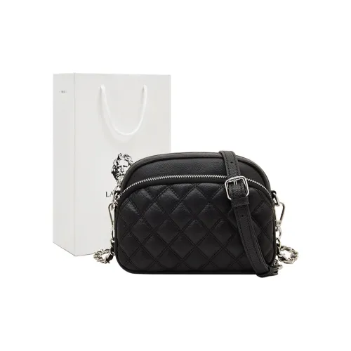 Old Man's Head Сумка через плечо из лососевой кожи стандартная женская черный экрю тренч-серый