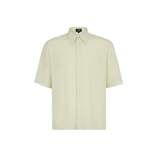FENDI SS22 Рубашка Мужская Светло-Зеленая
