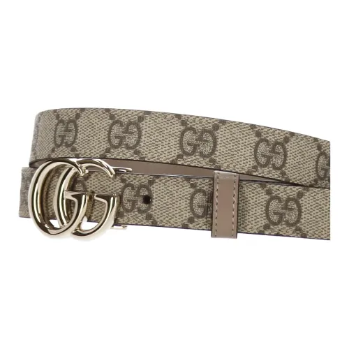 GUCCI Кожа Холщовая кожа Ремни Женские Бежевый Ширина 2CM